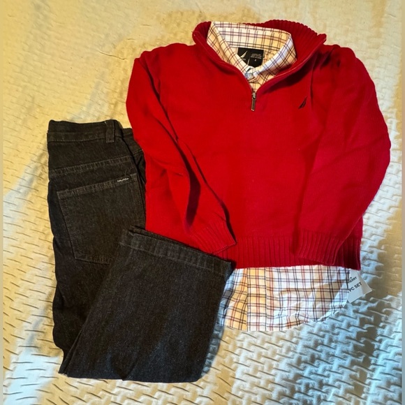 2 Sets Nautica Red and Plaid Set and camouflage wranglers Garanimals® - Picture 7 of 15